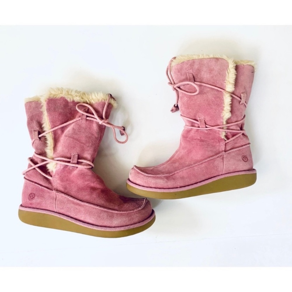 Earth Shoe Earth Origins Danielle Pink Suede Boots